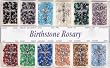 Birthstone Rosaries with Round Glass Beads - Sold Individually by Months - IMPORTED FROM ITALY