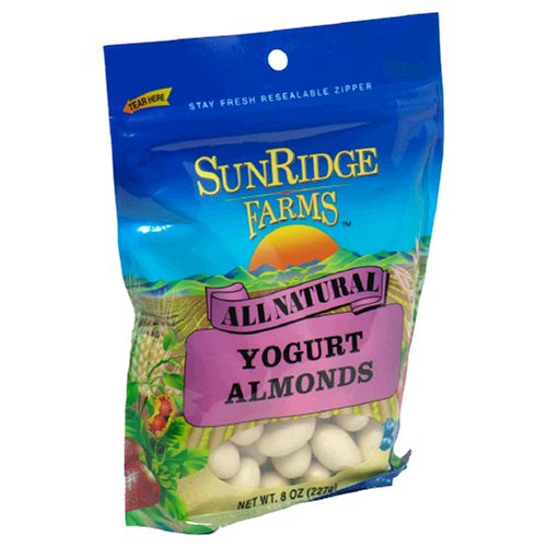 Sunridge Farms Yogurt Almonds, 8-Ounce Bags (Pack of 6) by SunRidge Farms