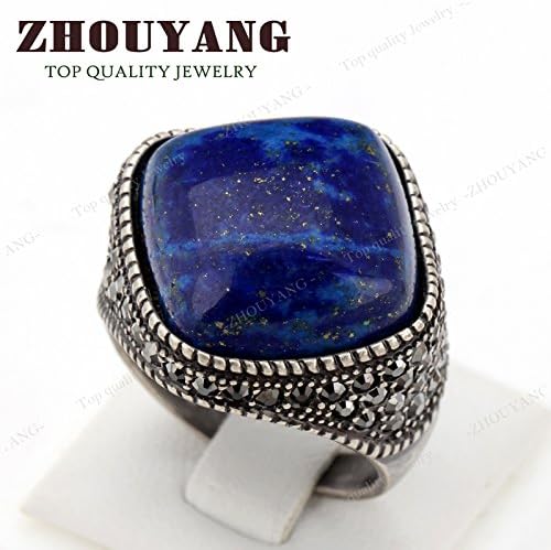 MasterGem Fashion Design 18K Gold Plated Party Ring Semi-precious StoneZYR179