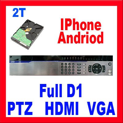 Professional 8 Channel Full D1 Standalone DVR for Security Camera System: Support iPhone, Andriod, & Blackberry. HDMI & VGA. Real Time Video/Audio Recording, Playback and Network capability. Built In Motion Detection Recording Function with Sensitivity Adjustment. PTZ Control. (2TB Hard Drive Included)