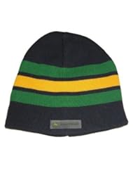 Sports: John Deere Officially Licensed Embroidered Cuffless Beanie Hat Cap Lid (Stripe) - John Deere