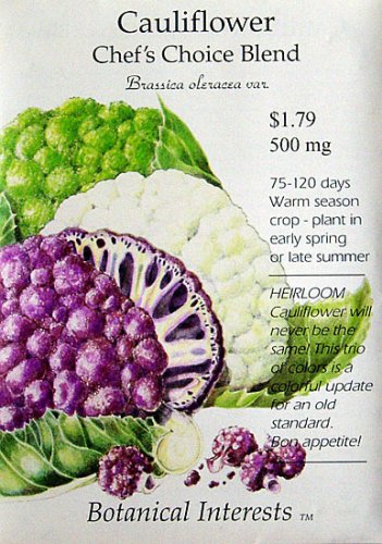Cauliflower Chef\'s Choice Blend Heirloom Seeds 100 Seeds
