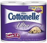 Cottonelle Ultra Double Roll, (2X Regular),2 Ply, White-4pk