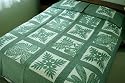 Hawaiian Patchwork quilt, Sage, King