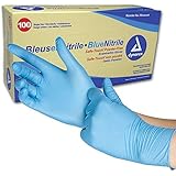 Safe-Touch Non Sterile Blue Nitrile Exam Gloves, Non-Latex, Large, Powder-Free, Case of 1000