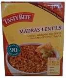 Tasty Bite Madras Lentils 10 Oz 4 Pack (40 Oz) with Red Beans & Spices in Tomato Sauce
