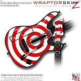 Bullseye Red and White Skin fits Band Hero, Guitar Hero 5 & World Tour Guit ....