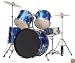 Bridgecraft 5 Pc Drum Set with Cymbals - Blue