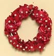 Dyed Red Mother of Pearl Napkin Rings Set / 6