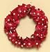 Dyed Red Mother of Pearl Napkin Rings Set / 6