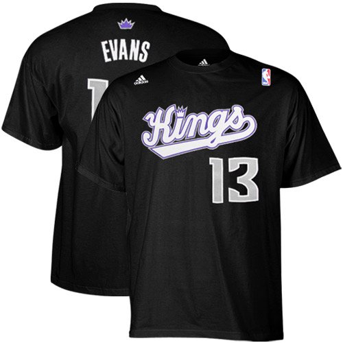 NBA adidas Tyreke Evans Sacramento Kings Player T-Shirt - Black (Small)