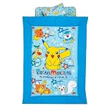 西川産業 ポケットモンスター ジュニア用合繊5点組ふとん(ピローケース付き) ブルー WRB3801150-B PK8510