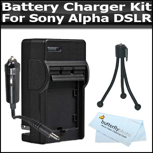 Battery Charger Kit For Sony A55 A33 DSLR SLT A55 SLT A33 SLT-a35 NEX-5T Alpha A3000 Includes Ac Dc 110 220B0047Q0Q2K 