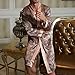 Amybria Men Silk Pajamas Nightgown/Robe One Piece