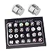 24 Pieces Magnetic Fake Plug Lot Fake Gauges, Magnetic Logo 2G Gauges Look (12 Pairs)