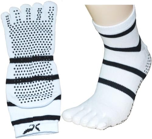 4 Pairs Yoga Socks Full Toe with Grips,toe Socks