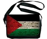 Palestine Flag Brick Wall Design Messenger Bag