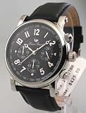 MENS LUCIEN PICCARD LEATHER CHRONOGRAPH WATCH 26967BK