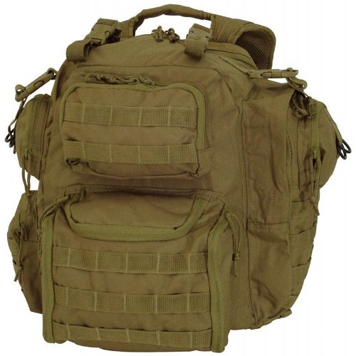 Voodoo Tactical Improved Matrix Pack Backpack MOLLE - Hydration Compatible - 15-9032 Coyote Brown / Tan