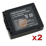 2x CGR-S006A Battery for Panasonic DMC-FZ50 FZ7 FZ30 FZ28