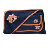 Scene Weaver Pickles Collegiate Embroidered Wash Cloth and Hooded Towel Set, Auburn University