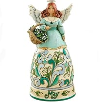 Jim Shore Heartwood Creek May Angel with Birthstone and Flower of the Month