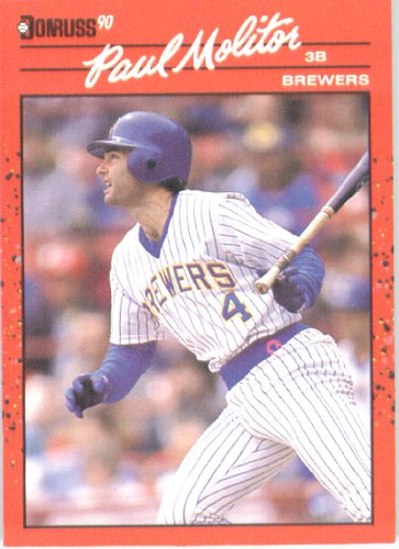 1990 Donruss # 103 Paul Molitor Milwaukee Brewers Baseball Card