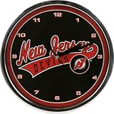 New Jersey Devils NHL Chrome Clock