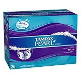 Tampax Pearl Plastic, Ultra Absorbency, Unscented Tampons, 36-Count (Pack of 2)