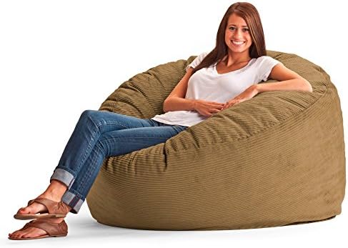 FUF 5 ft. King Wide-Wale Corduroy Bean Bag Sofa