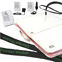 5 in 1 Bundle for Amazon Kindle Includes: Melrose White Leather Deluxe Carrying Case, Car Charger, Travel Charger, Courage*Wisdom Neck Strap, and Screen Guard