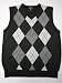 Argyle Sweater Vest - Charcoal Gray : Medium