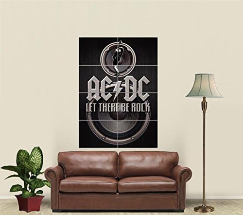 ACDC ROCK MUSIC BAND METAL HEAVY LET THERE BE ROCK GIANT POSTER PRINT J8248