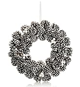 Artificial Snow-Covered Pinecone Wreath - Midwinter Range