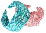 L. Erickson USA Scarf Headband - Mosaic Tile 100% Silk Print