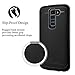 LG K10 Case, ATUS - Slim Dual Layers [ Shockproof ] Textured Pattern Grip Cover + Screen Protector and Stylus Pen (Black/Black)