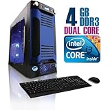 CybertronPC X-Sniper SIAN11202BUBUS, Black/Blue, Intel Core i3 Dual Core (2 ....