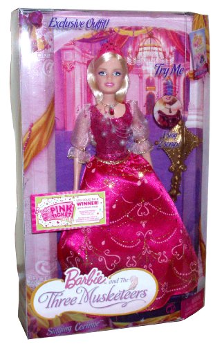 Barbie and The Three Musketeers 2009 DVD Series 12 Inch Doll - Singing Corinne with 2 Songs, Exclusive Outfit, Tiara and Hairbrush