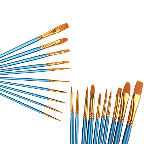 heartybay-Paint-Brush-Set-Round-Pointed-Tip-Nylon-Hair-artist-acrylic-brush-Watercolor-Oil-Painting