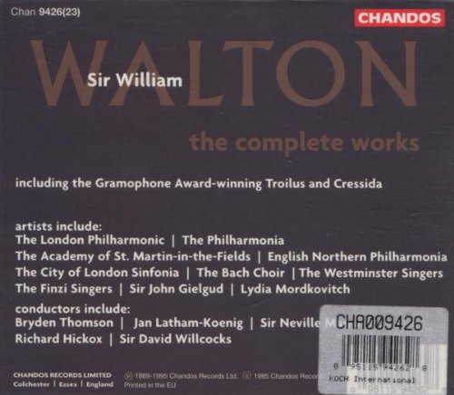 Cover image : Walton: Complete Works