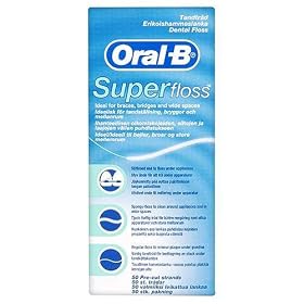 Oral B SuperFloss Super Dental Floss for Braces Bridges - 50 metres