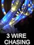 18Ft Rope Lights; 3wires neon blue and warm white chasing LED Rope Light Kit; Christmas Lighting; outdoor rope lighting