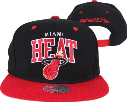 Miami Heat Mitchell & Ness Hardwood Classics Team Arch 2-Tone Snapback Hat