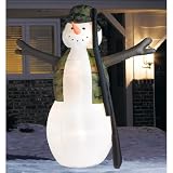 Rare - 8 Ft. Christmas Airblown Inflatable - Hunting Snowman