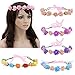 Women's Flower Crown Festival Wedding Hair Wreath Garland BOHO Floral Headband