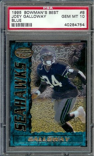1995 Bowmans Best Joey Galloway Rookie PSA 10 Professionally Graded Seattle Seahawks Football Card - Mint Condition - Shipped In Protective ScrewDown Case!