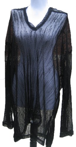 J Valdi Crochet Hooded Cover Up
