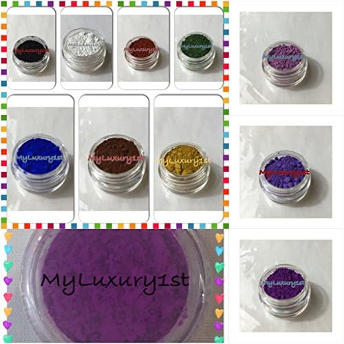 1g Lot of 11 Matte Sample 1 Gram Baggies Cp Mp DIY Soap Making Powder Pigments White Blue Black Brown RED Yellow Green Lavender Violet Plum Orchid