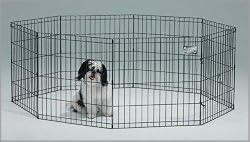 Midwest Black E-Coat Exercise Pen, 24 Inches by 42 Inches