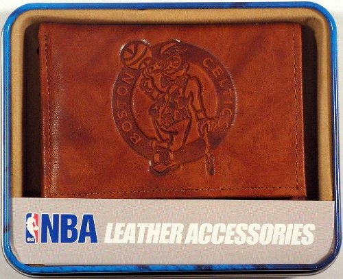Boston Celtics Licensed Embossed Leather Trifold Wallet